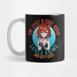 I'm Just a Girl Who Loves Anime and Cats Mug